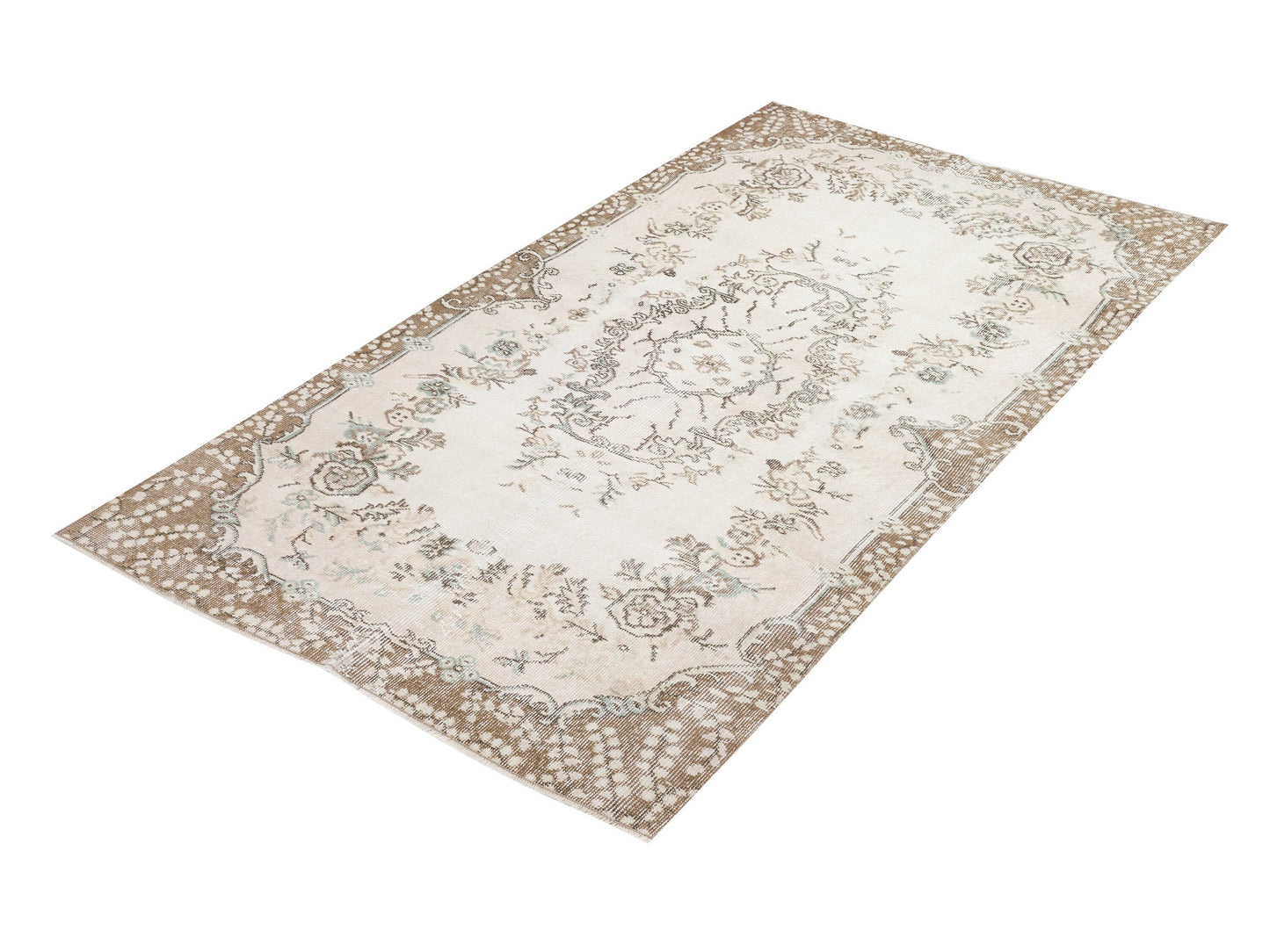 Neutral Rug, Handmade Rug, Turkish Oushak Faded Rug, Kid Room Rug, Vintage Unique Old Rug, Area Muted Rug, Carpet Rug, Rug 4x7, 10552