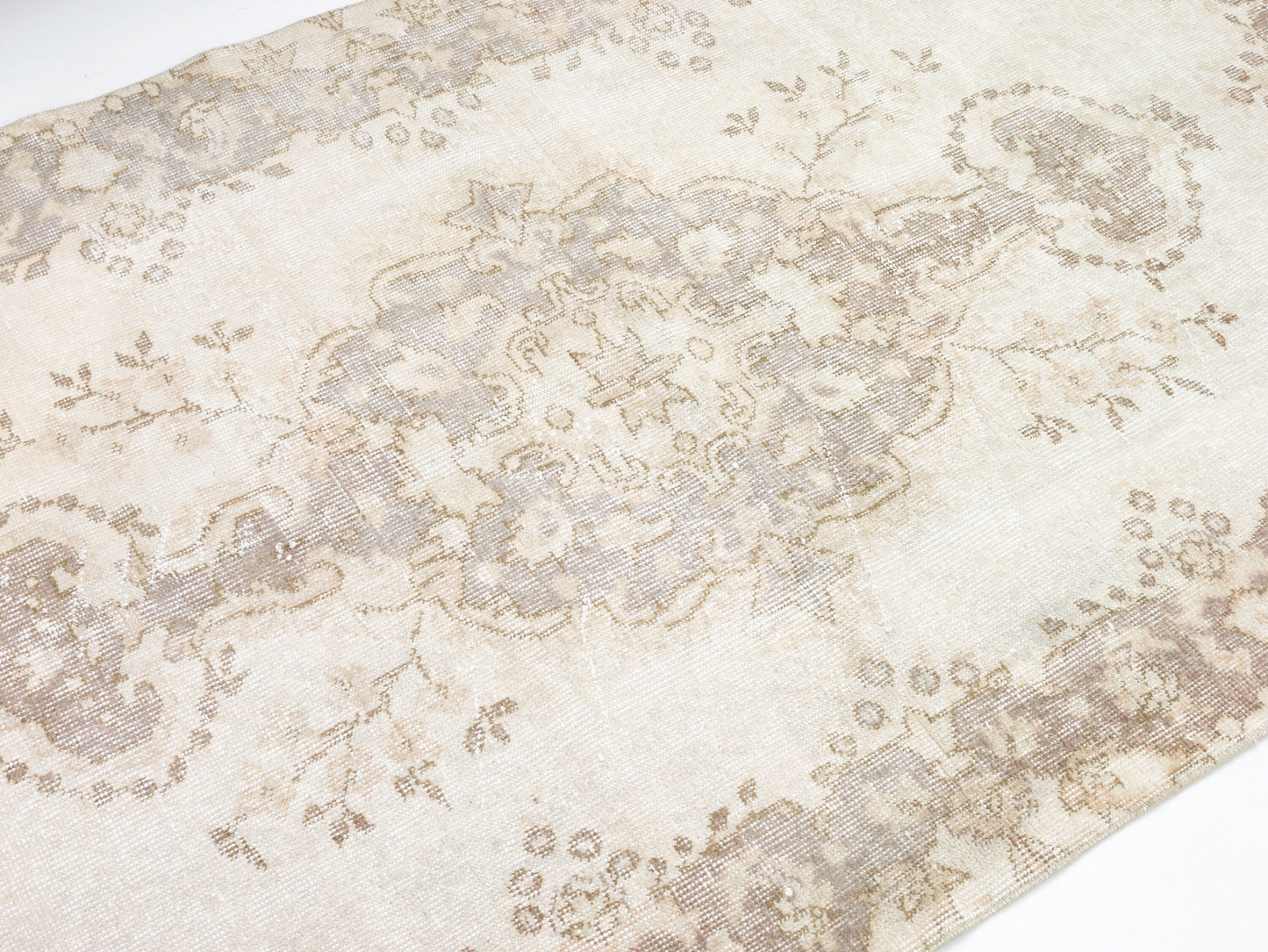 Vintage Rug, Rug 4x6, Turkish Handmade Rug, Area Antique Rug, Neutral Faded Rug, Carpet Rug, Scandinavian Rug, Wool Rug, Turkey Rug, 10548