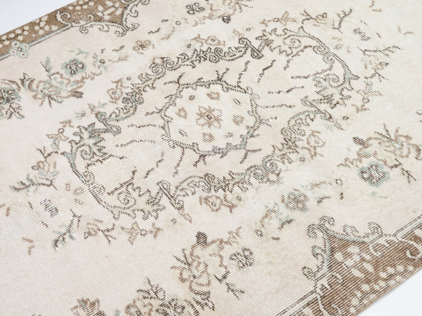 Neutral Rug, Handmade Rug, Turkish Oushak Faded Rug, Kid Room Rug, Vintage Unique Old Rug, Area Muted Rug, Carpet Rug, Rug 4x7, 10552