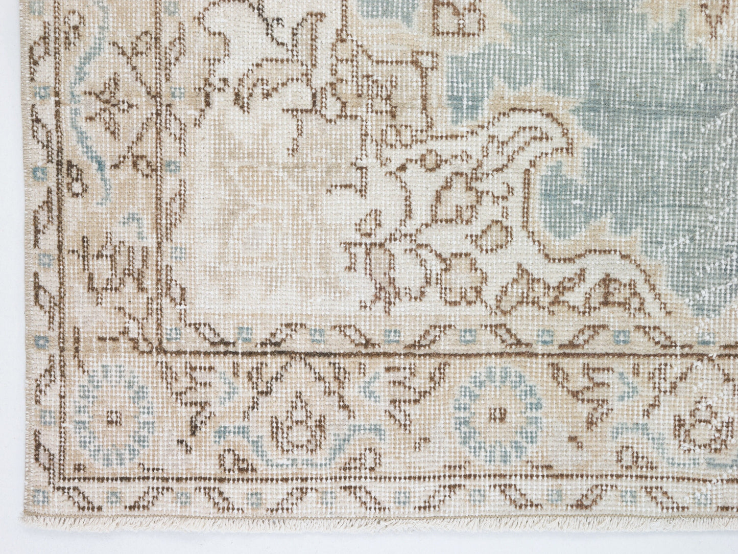 Bedroom Rug, Handmade Vintage Rug, Turkish Rug 4x7, Oushak Muted Rug, Area Rug, Neutral Faded Rug, Scandinavian Rug, Carpet Rug, 10549