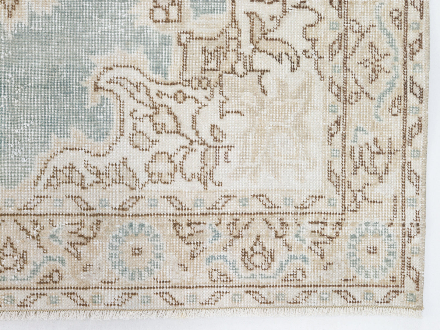 Bedroom Rug, Handmade Vintage Rug, Turkish Rug 4x7, Oushak Muted Rug, Area Rug, Neutral Faded Rug, Scandinavian Rug, Carpet Rug, 10549