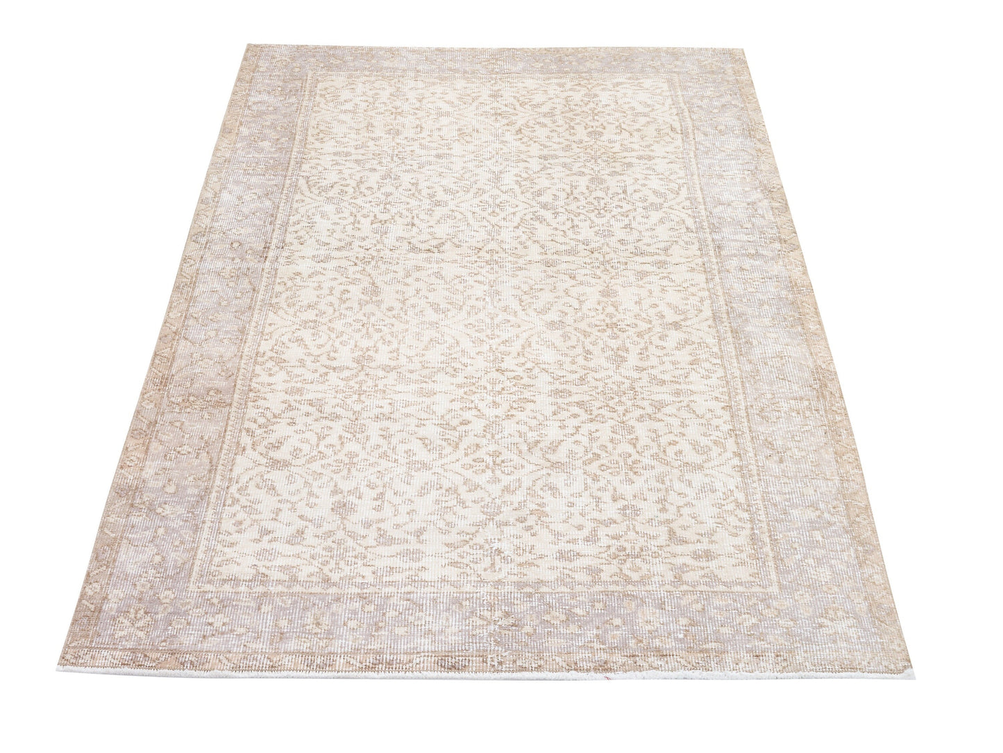 Neutral Rug, Entryway Rug, Scandinavian Rug, Turkish Handmade Oushak Rug, Vintage Area Floor Rug, Turkey Rug, Oushak Carpet, Rug 4x6, 10553