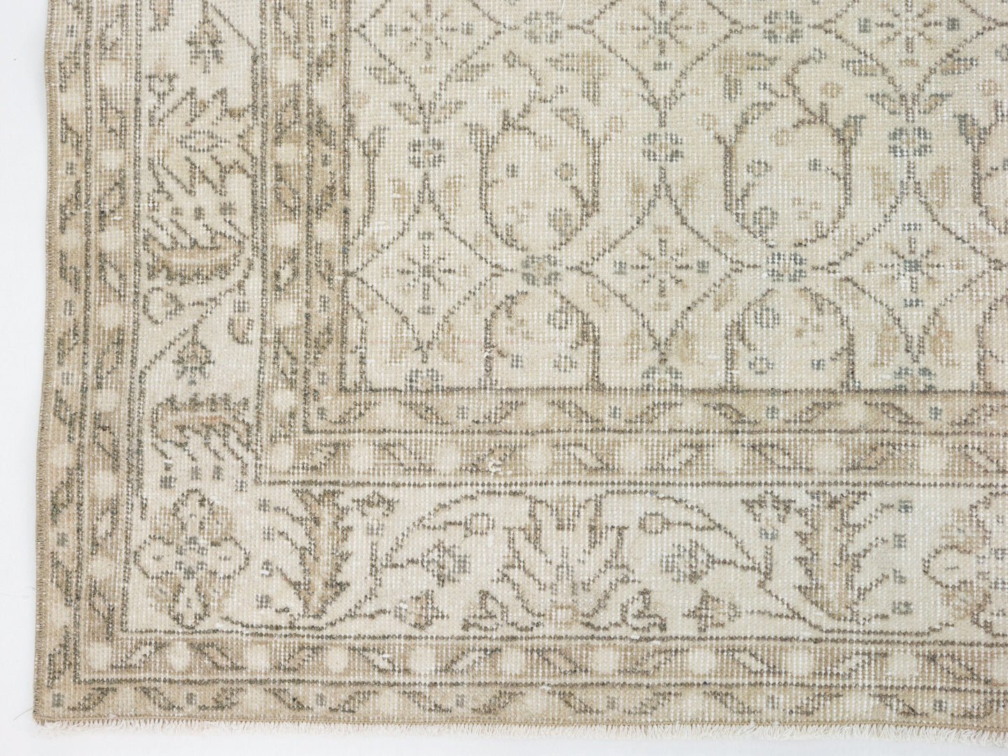 Turkish Rug 7x10, Vintage Handmade Floor Rug, Wool Rug, Office Rug, Oushak Faded Rug, Scandinavian Rug, Area Muted Rug, Turkey Rug, 11014