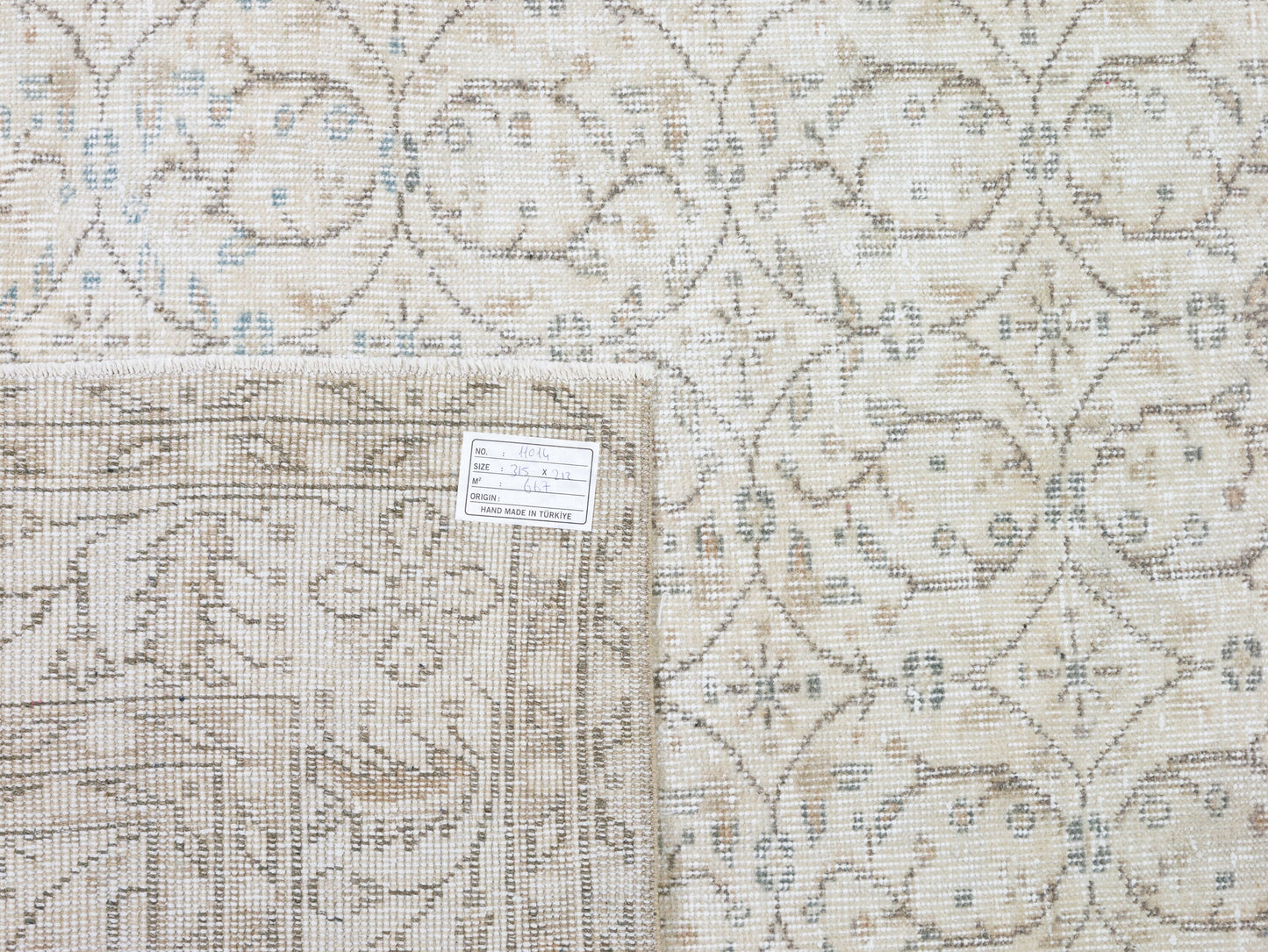 Turkish Rug 7x10, Vintage Handmade Floor Rug, Wool Rug, Office Rug, Oushak Faded Rug, Scandinavian Rug, Area Muted Rug, Turkey Rug, 11014