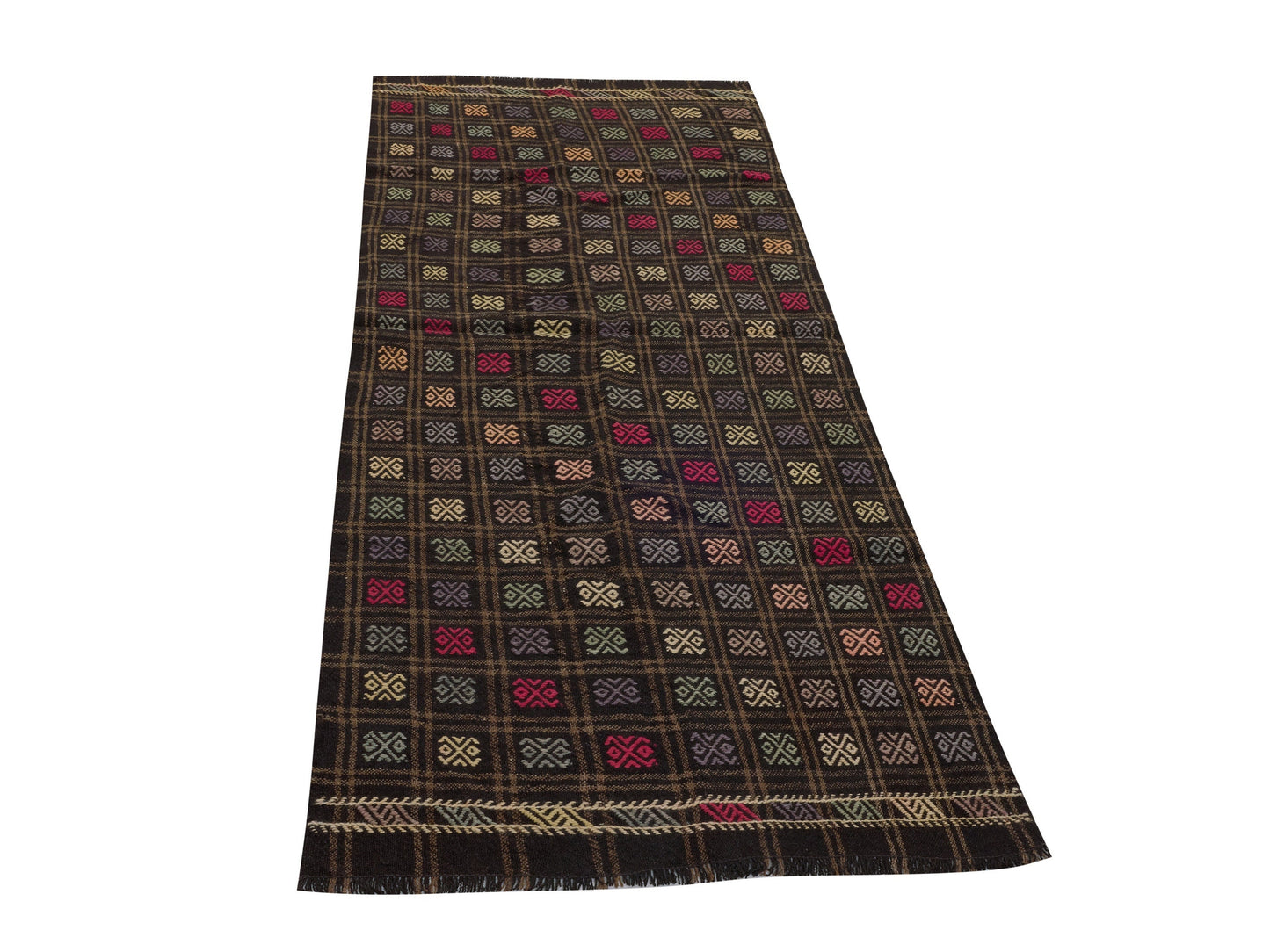 Turkish Kilim Runner Rug, Narrow Kilim Runner Rug, Vintage Runner Kilim rug , Kilim Rug Runner 3x8, Anatolia Rug Kilim, Kitchen Rug, 10525