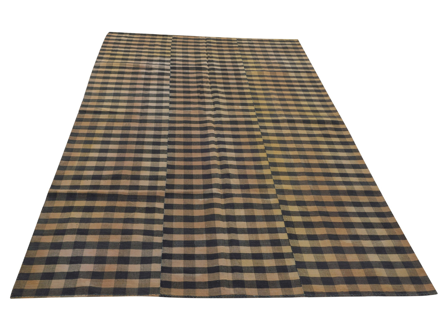 Turkish Kilim Rug, Vintage Kilim, Turkish Kilim, Handmade Plaid Kilim Rug, Entryway Rug, Rug Kilim, Kilim Rug 6x10, Flat Weave Rug, 11121