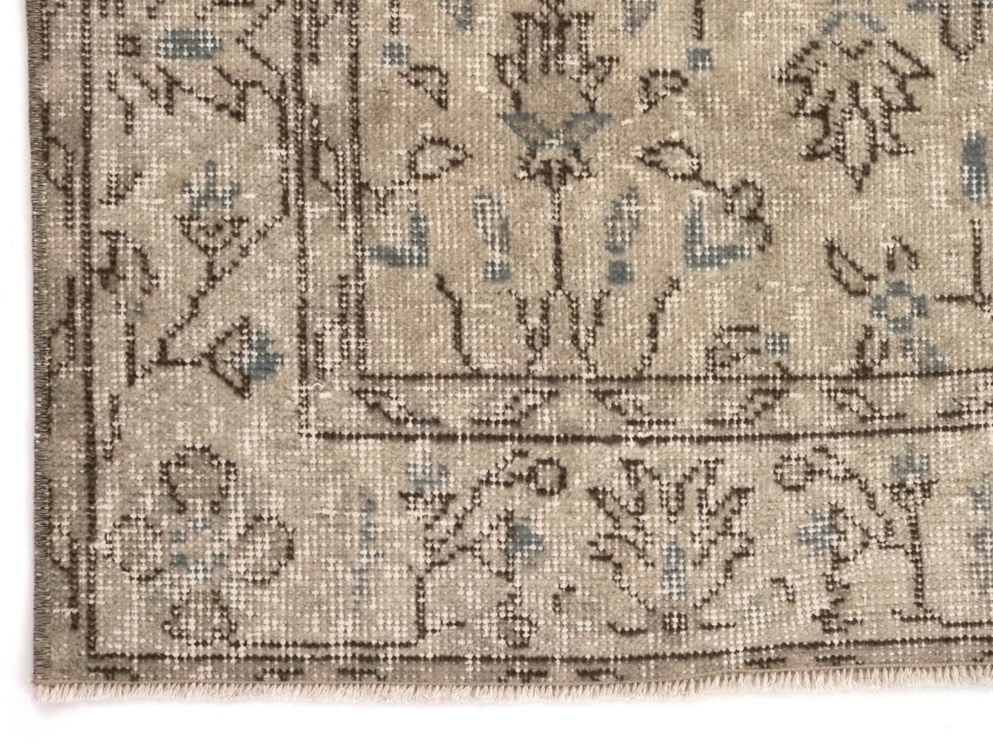 3x6 Area Rug, Anatolia Oushak Rug ,Turkish Vintage Rug, Handmade Rug, Neutral Rug ,Muted Rug ,Wool Rug, Faded Rug, 9605