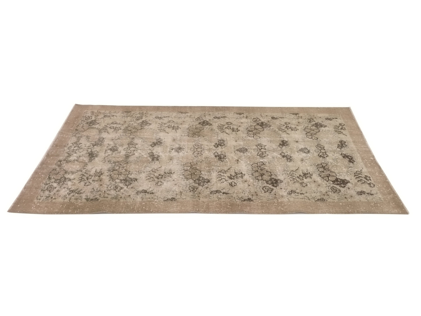 Wool Turkish Rug, Small Area Rug, Vintage Oushak Rug, 4x7 Rug, Handmade Rug, Vintage Small Rug, Bedroom rug, Office rug, Floral rug, 9631
