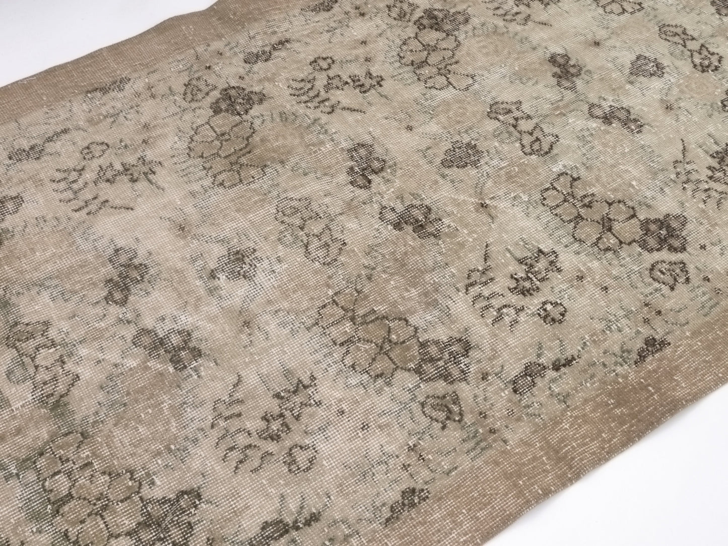 Wool Turkish Rug, Small Area Rug, Vintage Oushak Rug, 4x7 Rug, Handmade Rug, Vintage Small Rug, Bedroom rug, Office rug, Floral rug, 9631