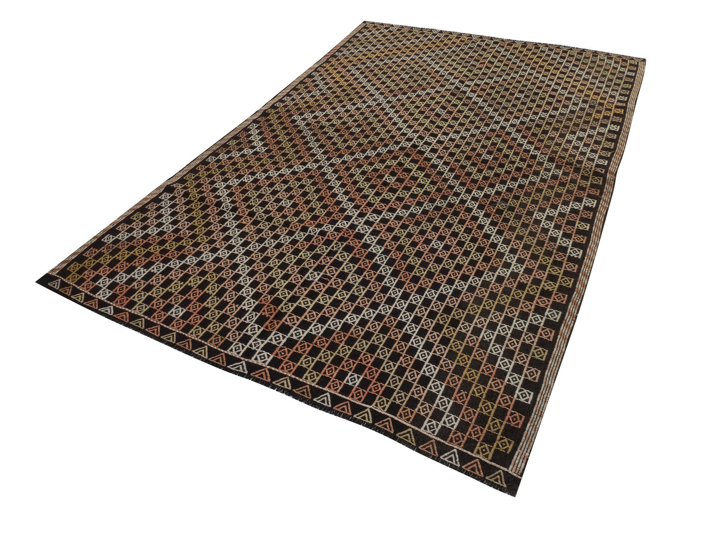 Handmade Rug, Turkish Kilim, Rug Kilim, Vintage Bohemian Rug, Area Rug, Entryway Rug, Turkey Rug, Kilim Rug 6x10, Turkish Kilim Rug, 10505
