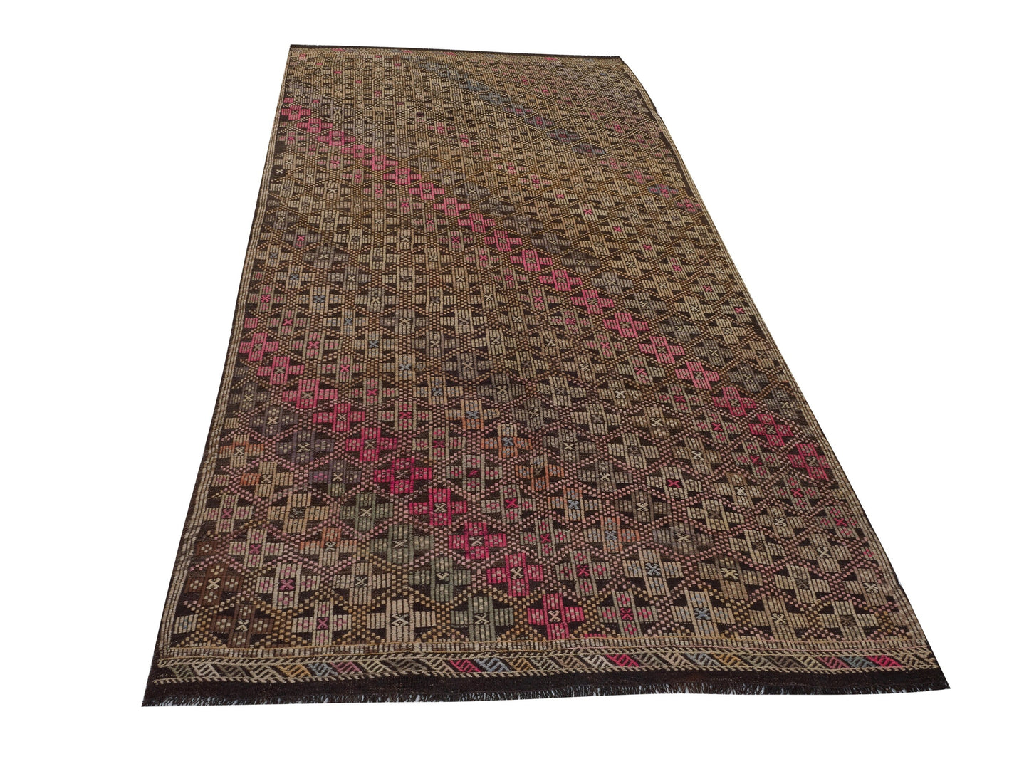 Turkish Vintage Kilim Rug, Handmade Anatolia Ethnic Kilim Rug, Kilim Rug 5x11, Turkish Kilim, Living Rug, Rug Kilim, Rustic Rug, 10515