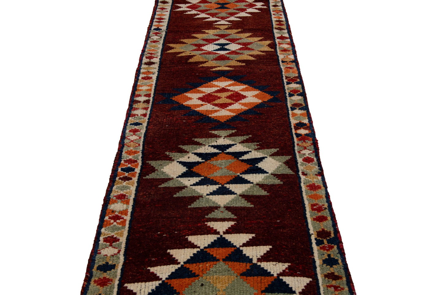 Fine İkat Runner rug,Floor Vintage runner rug, 3x12 Runner rug,Carpet runner,Primitive decor,Bedroom rug,Kitchen rug,7799