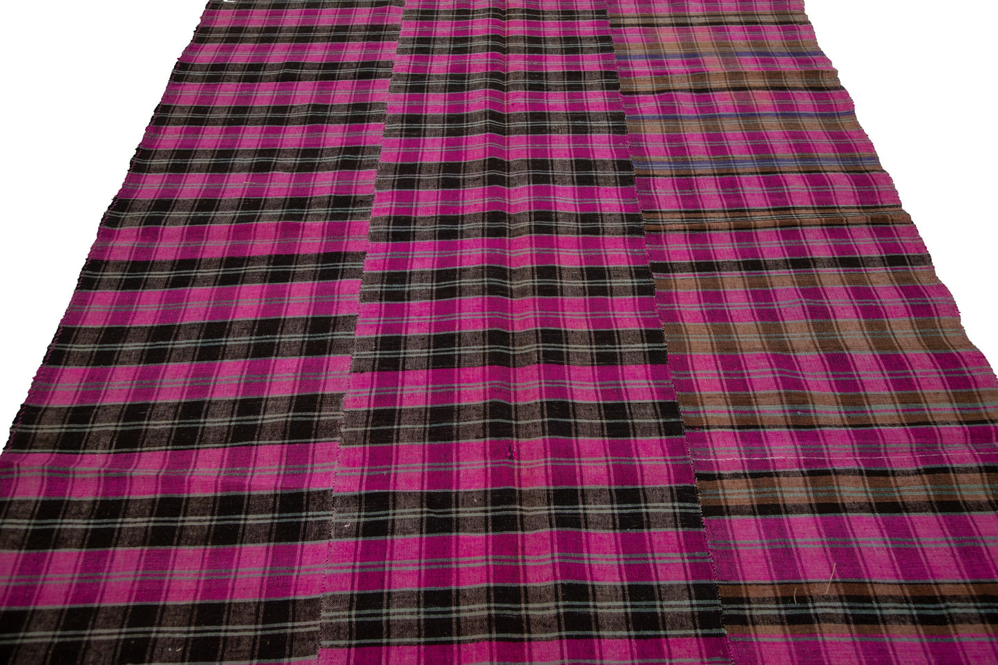 Pink Boho Fine Kilim rug, Check Pattern 6x8 Area Kilim rug, TURKİSH VİNTAGE RUG, Floor rug ,Unique rug, Old rug ,Plaid rug ,Chic rug,7260