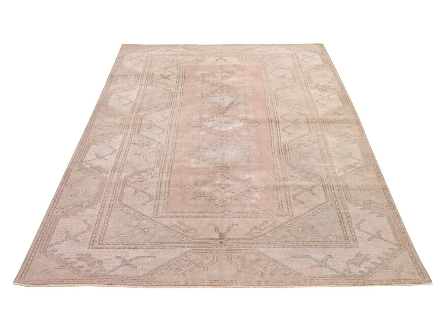 5x8 Beige Anatolia Vintage rug , Oushak Handmade Old Rug , 5x8 Turkish Floor rug , Area rug ,Unique rug, Neutral rug, 9957
