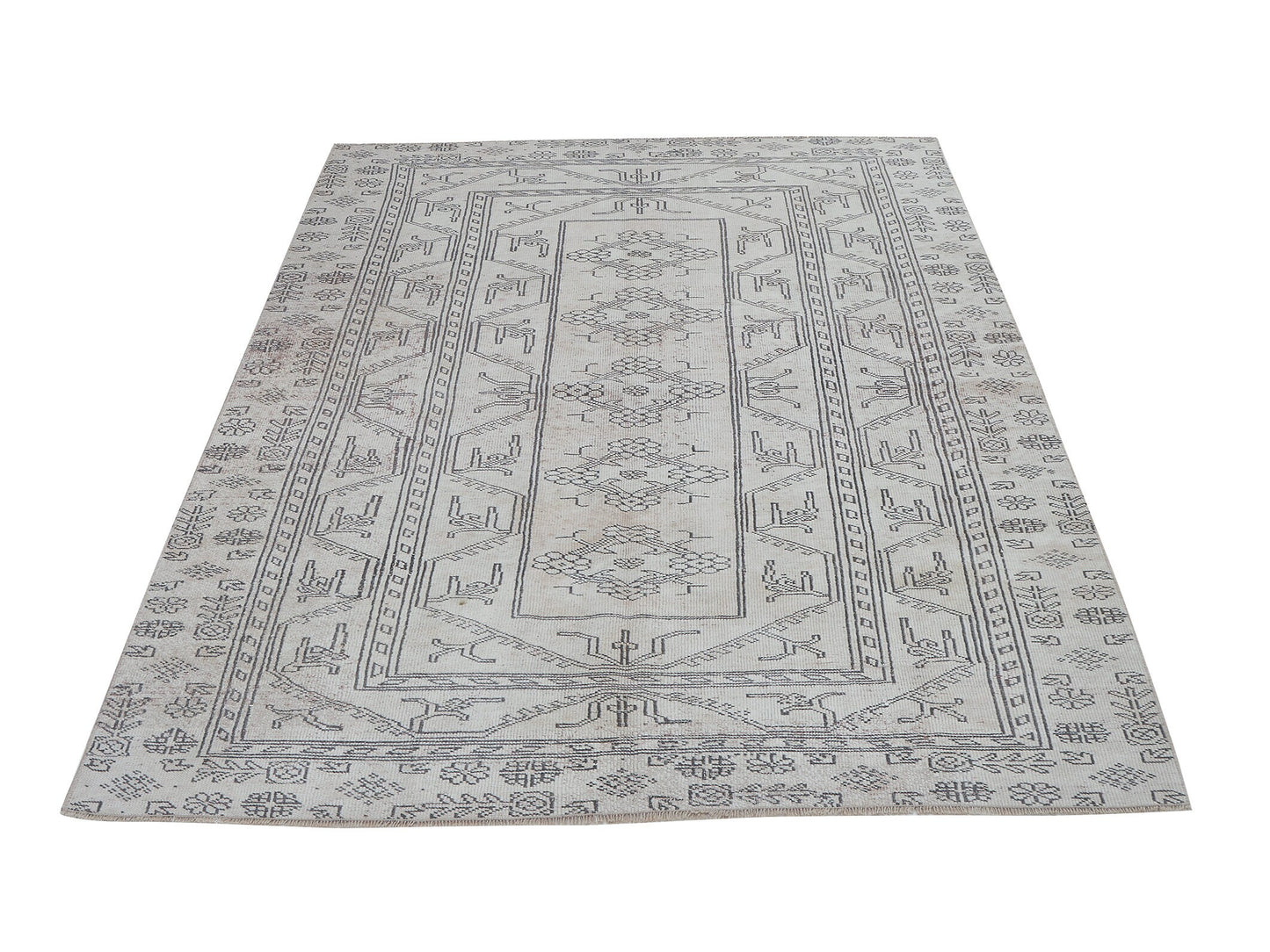 Vintage Rug, Turkish Rug, Oushak Rug, Handmade Rug, Area Rug, Neutral Rug, Living Room Rug, Turkey Rug, Vintage Carpet, Rug 5x8, 12414