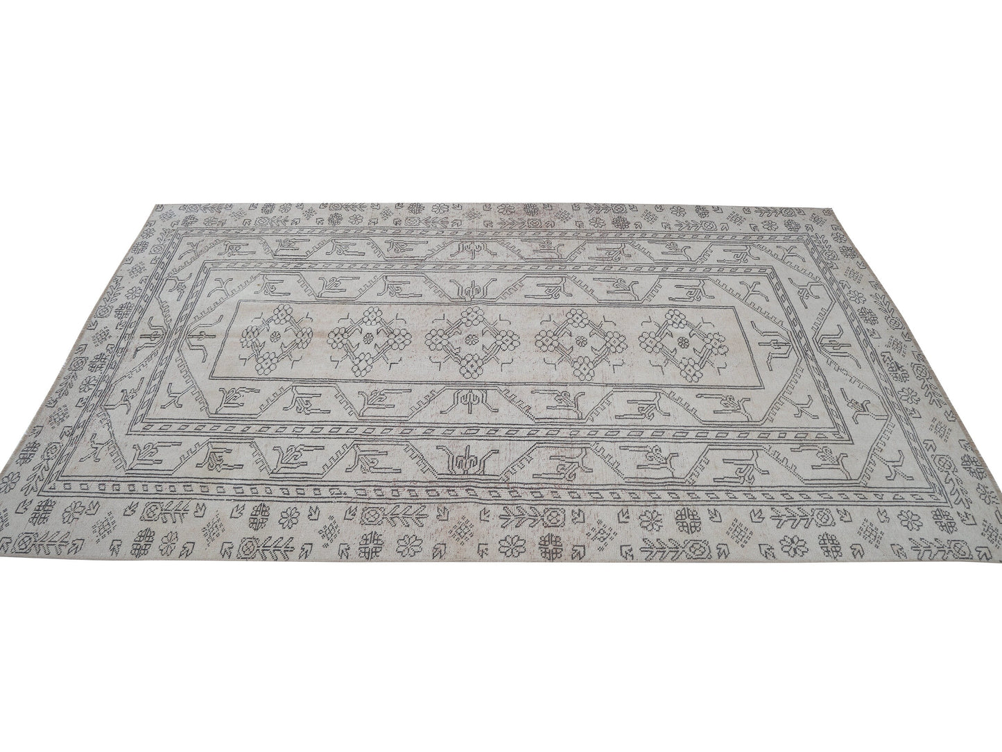 Vintage Rug, Turkish Rug, Oushak Rug, Handmade Rug, Area Rug, Neutral Rug, Living Room Rug, Turkey Rug, Vintage Carpet, Rug 5x8, 12414