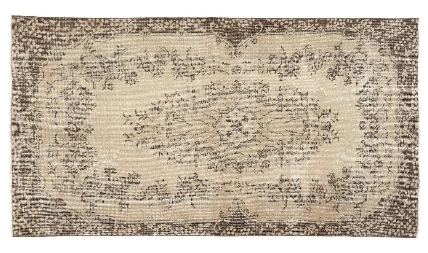 Neutral Rug, Beige Small Rug, Vintage Carpet, Turkish Carpet, Area Rug, 4x7 Rug, Faded Oushak Rug, Wool Handmade Rug, Entryway rug, 8951
