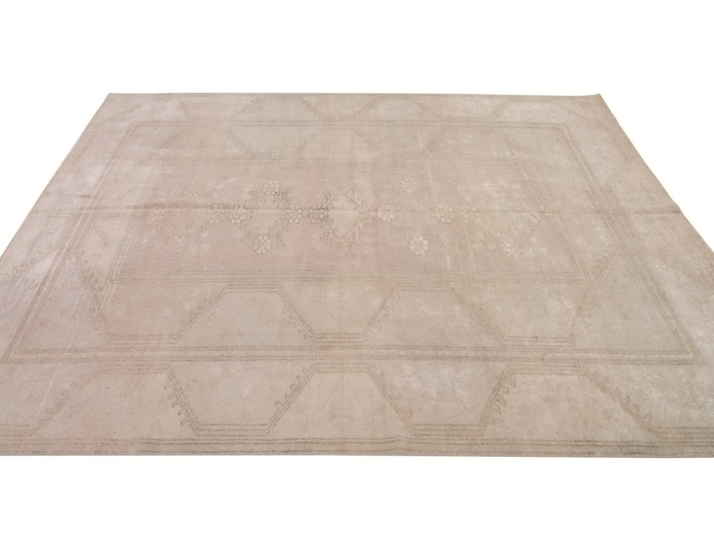 Muted Anatolia Oushak Rug, Small Vintage Carpet Rug, Handmade Wool Turkish rug 3x4, Bedroom rug, Turkish Carpet, Pastel Turkish Rug, 9044