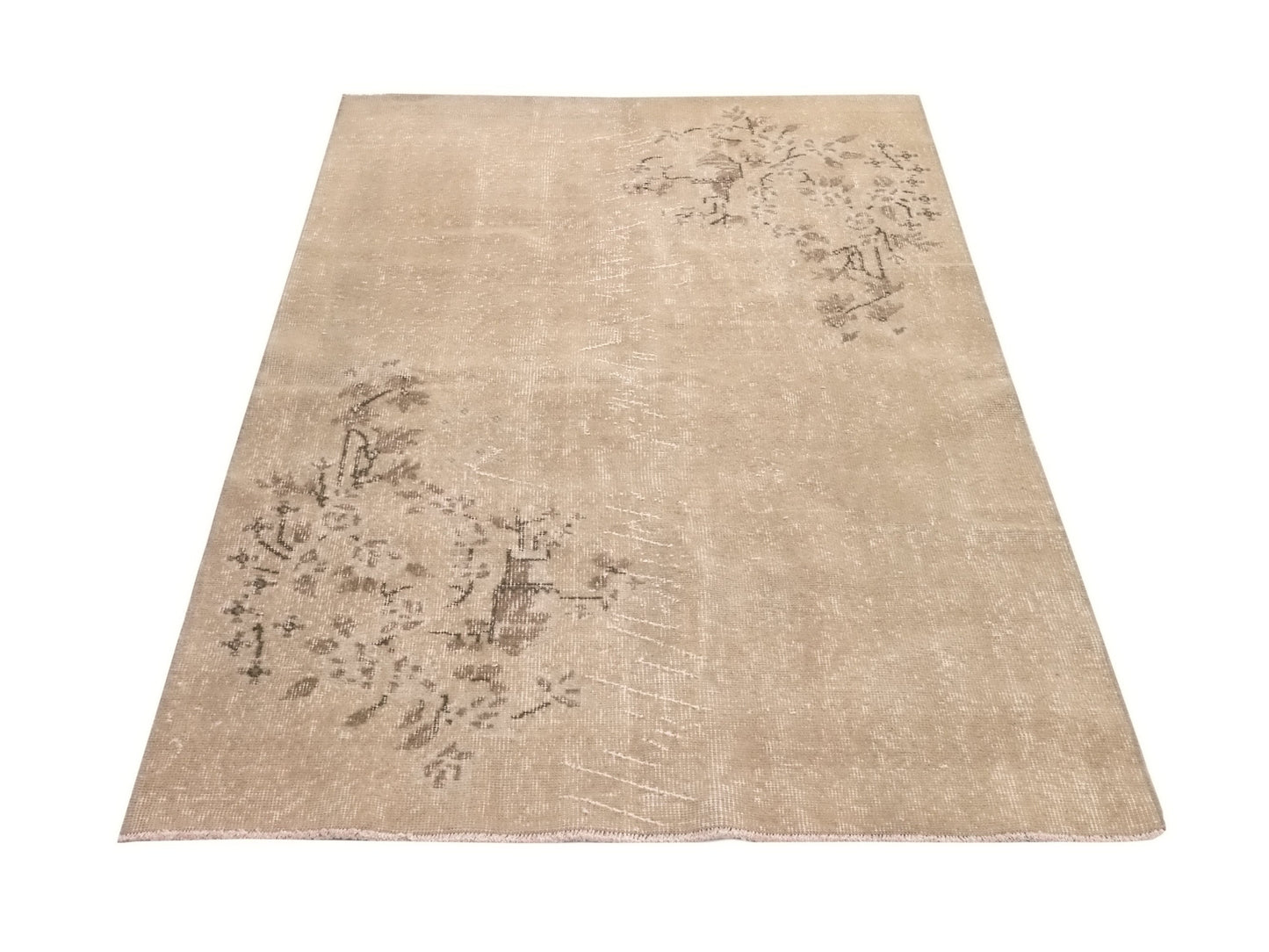 Turkish Oushak Rug, Vintage Turkish Rug, 4x7 Small Area Rug, Handmade Carpet rug, Bedroom rug, Wool Rug Made in Turkey, 9626