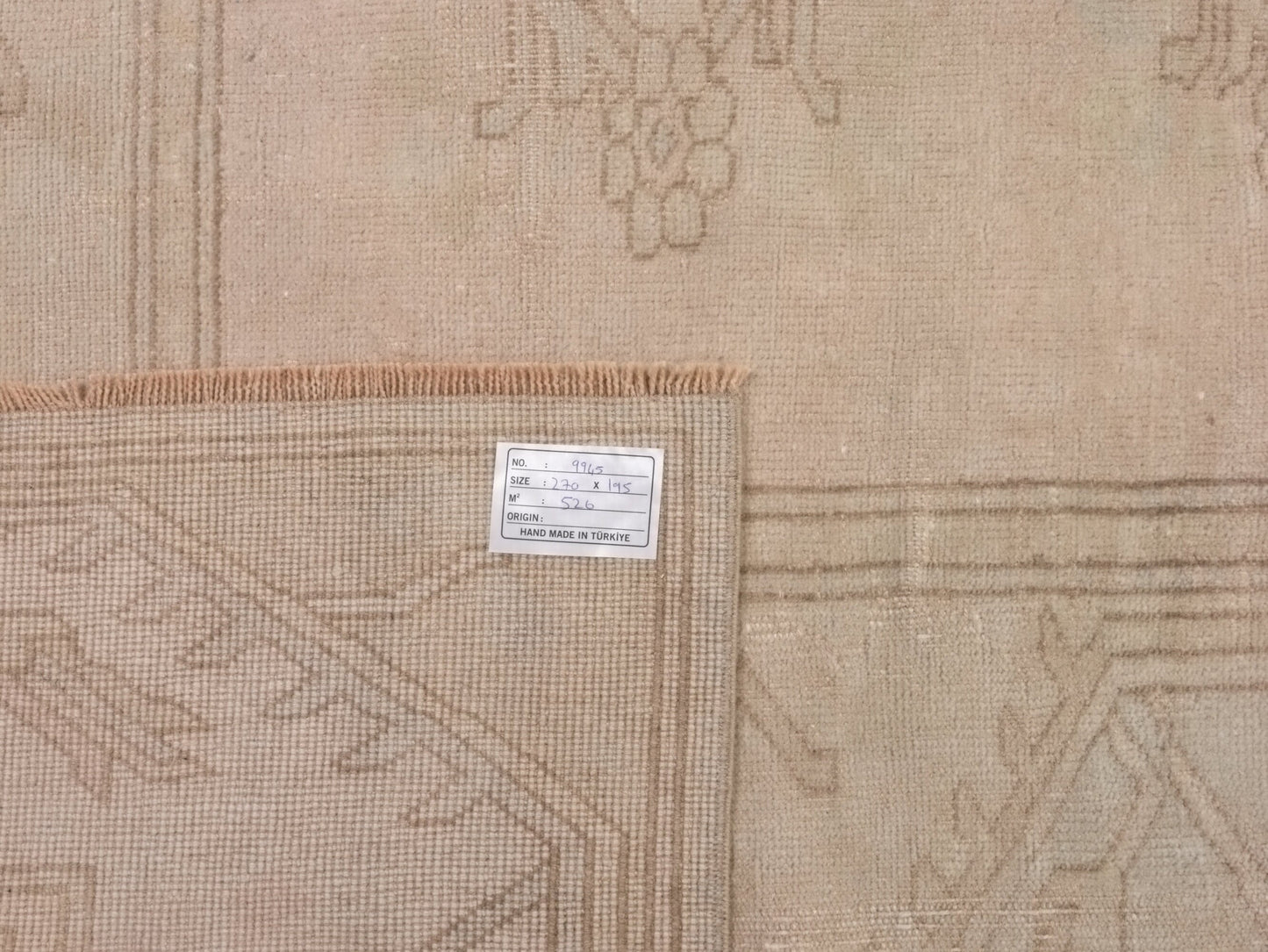 Turkish Rug Neutral, Vintage Rug, Oushak Rug, Beige Handmade Wool Rug, Area Rug 6x9, Beige Rug Turkey , Rug Living room, 9945