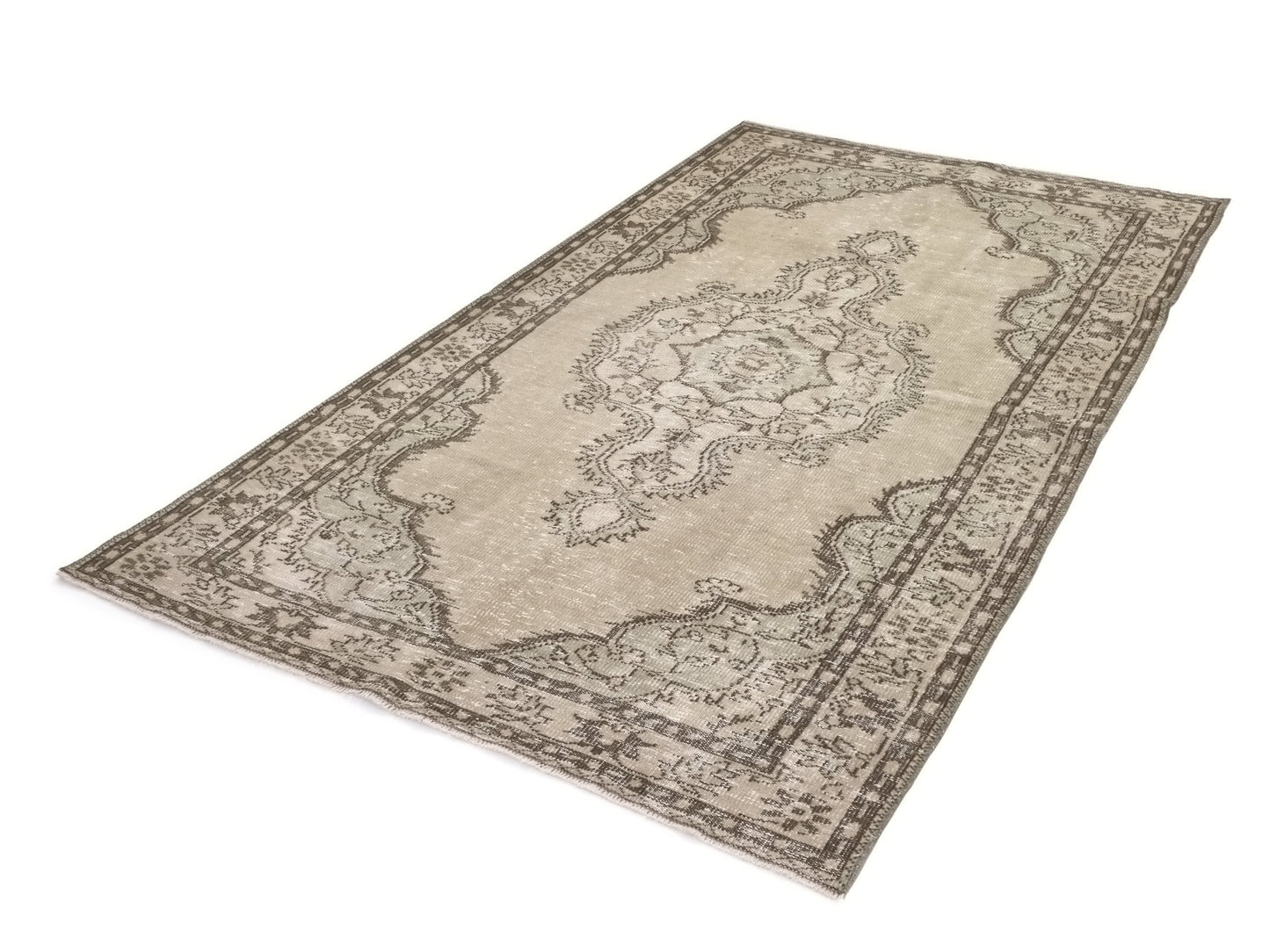 Area Rug 5x9, Turkish Vintage Rug, Oushak Carpet Rug, Neutral Handmade Rug, Living room rug, Turkey rug, Mid-Century Old Vintage Rug, 9560