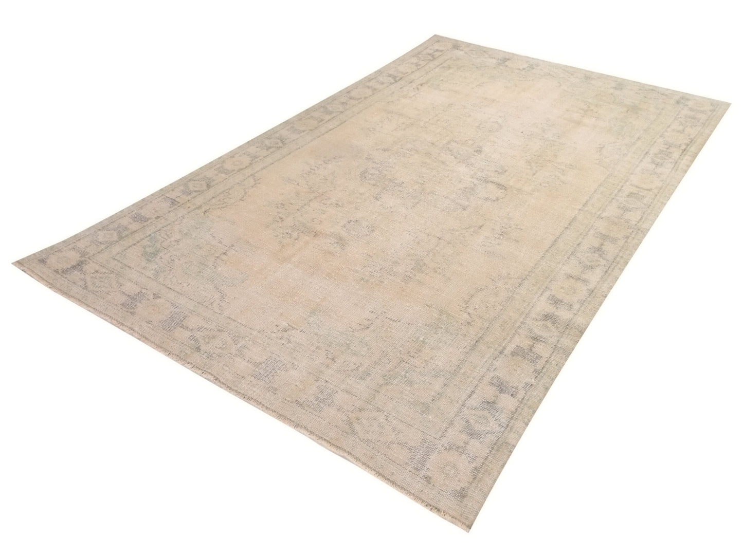 Muted Oushak Rug, Vintage Turkish Oushak Rug, 6x9 Turkish Rug, Beige Rug, Antique rug, Old Rug, Handmade rug,Area rug 7x10,Neutral rug,9483