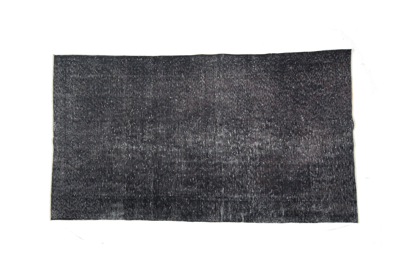 Black Worn Area Vintage Rug, Turkish Oushak Rug, Distressed Rug, Mid-Century Rug, Overdyed Rug, Black Carpet Rug 5x9, 3311