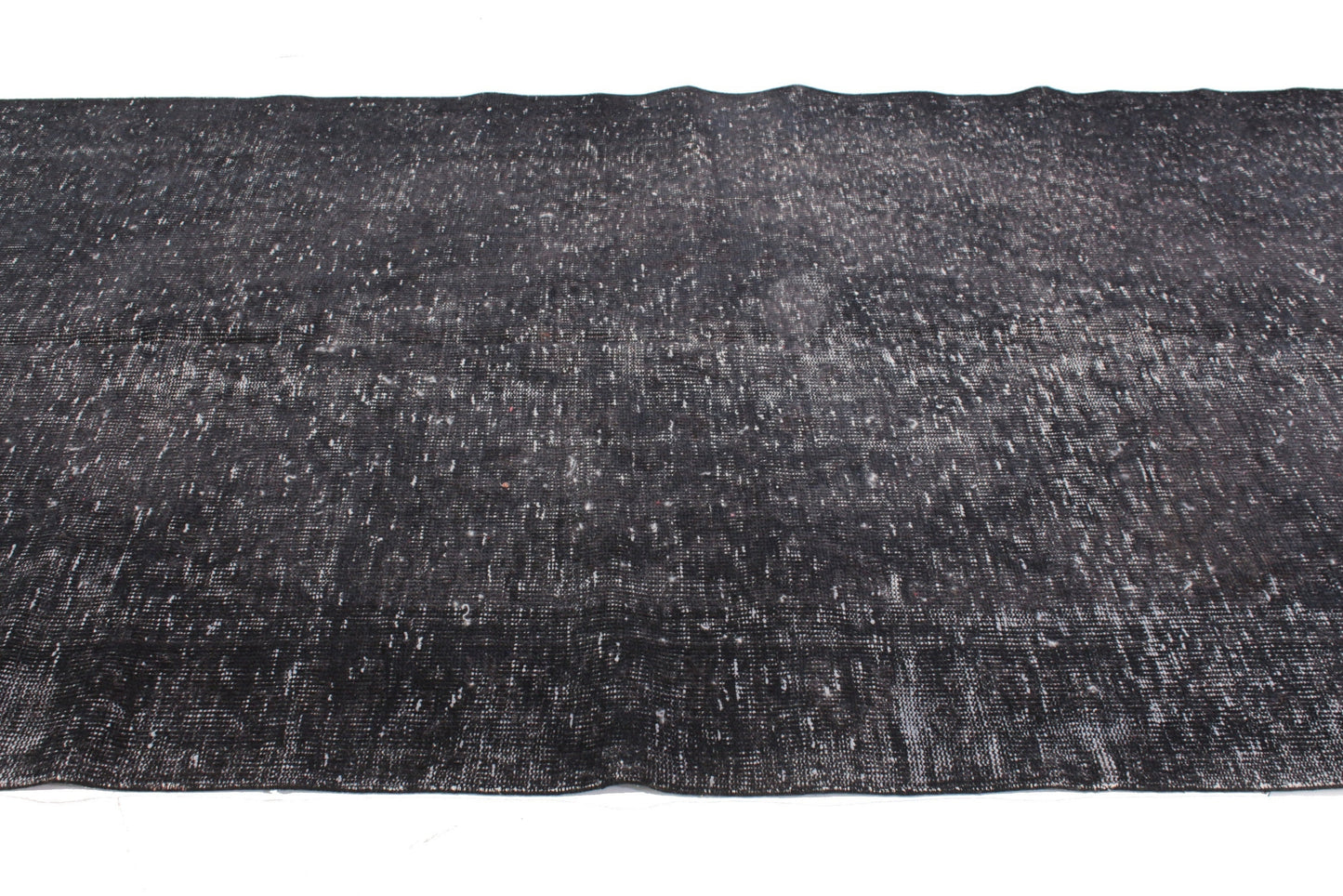 Black Worn Area Vintage Rug, Turkish Oushak Rug, Distressed Rug, Mid-Century Rug, Overdyed Rug, Black Carpet Rug 5x9, 3311