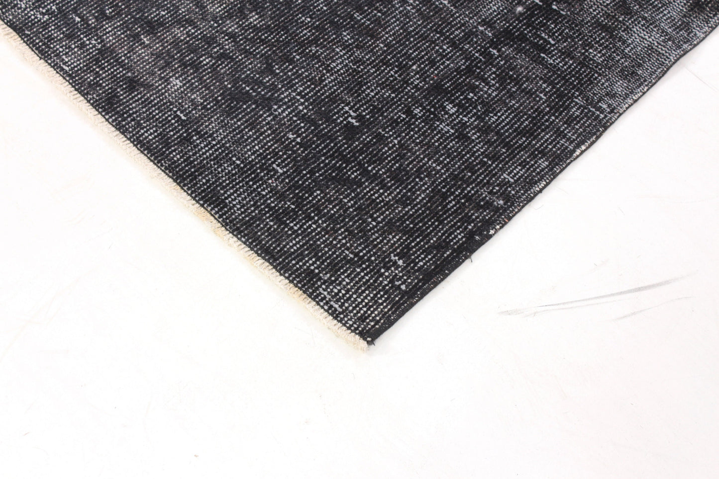 Black Worn Area Vintage Rug, Turkish Oushak Rug, Distressed Rug, Mid-Century Rug, Overdyed Rug, Black Carpet Rug 5x9, 3311