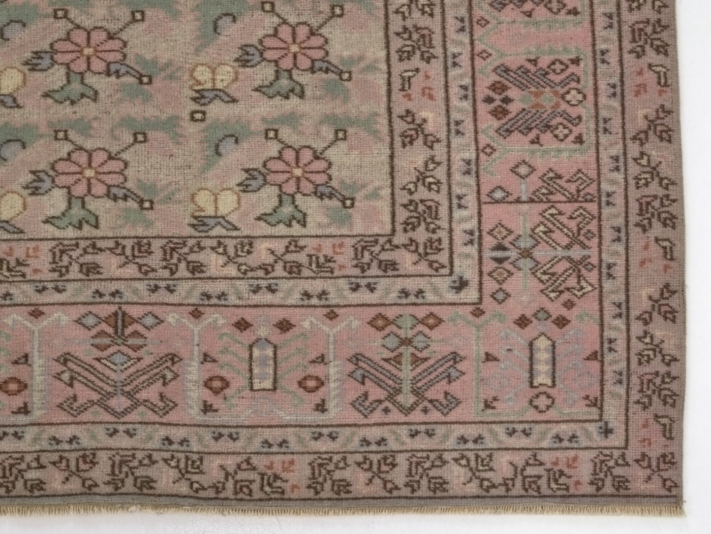 Soft Blue Oushak Rug, Turkish Oushak Rug, Vintage Rug, Area rug 7x10, Handmade rug, Anatolia rug, Wool Rug, Living room rug, Carpet rug,9011