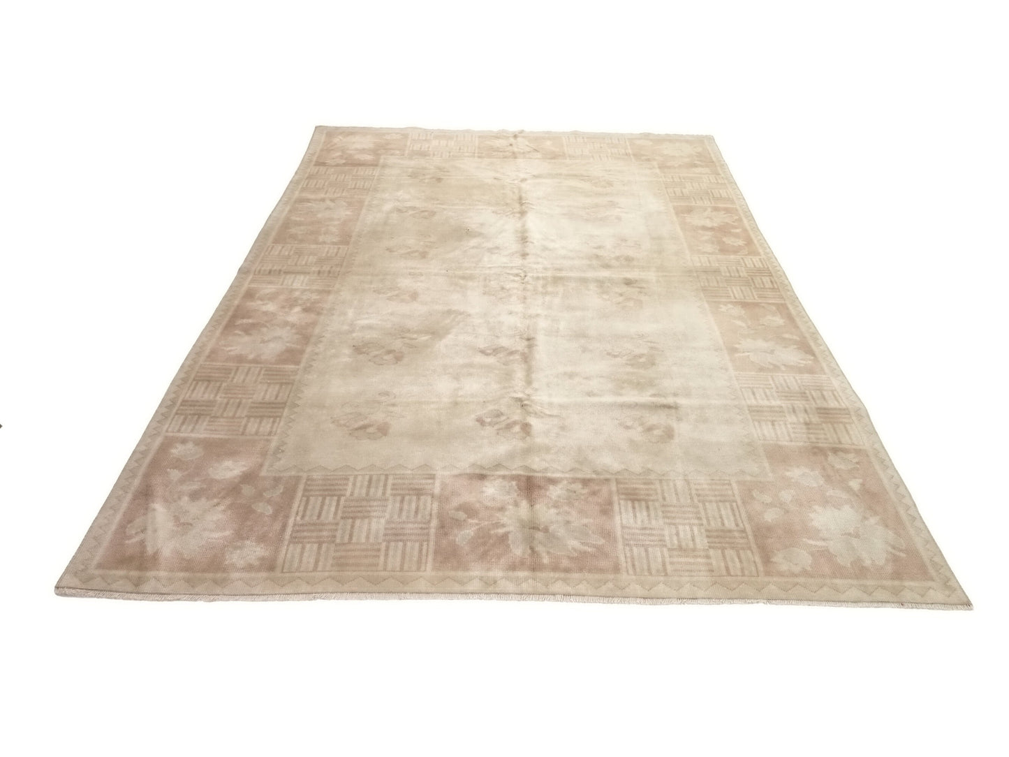 Muted Oushak Rug, Vintage Turkish Oushak Rug, 7x10 Turkish Rug, Beige Rug, Antique rug, Old Rug, Handmade rug,Area rug 7x10,Neutral rug,8965