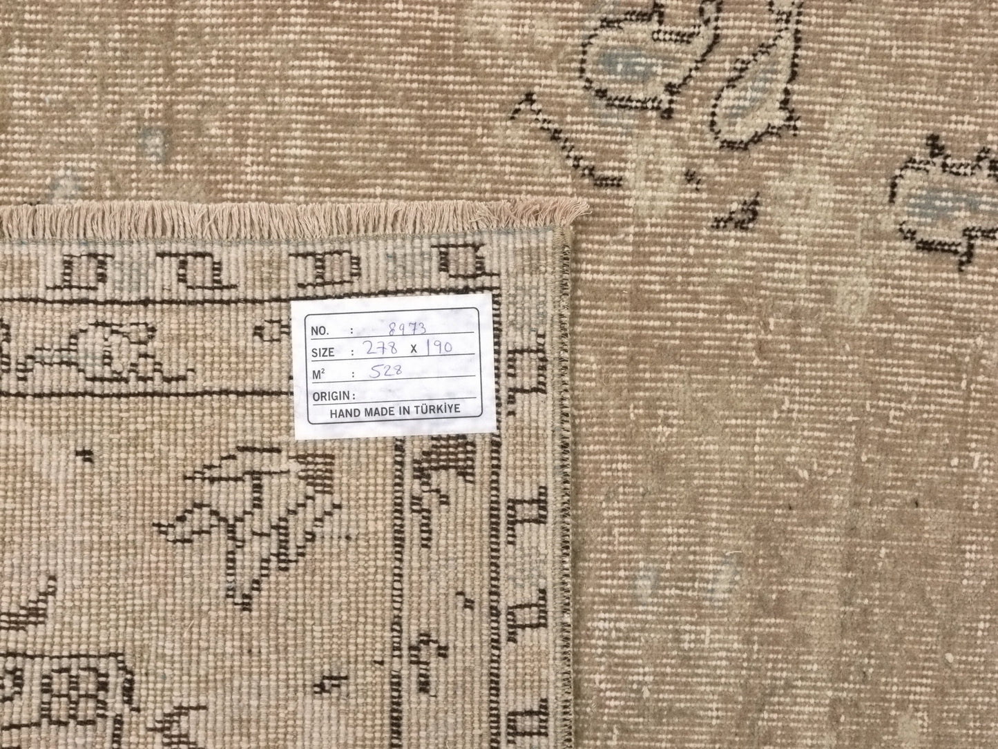 Turkish Neutral Rug, Vintage Rug, Area Rug, Beige Rug 6x9, Faded Rug, Muted Handmade Oushak Rug, Bedroom rug, Entryway rug, 8973