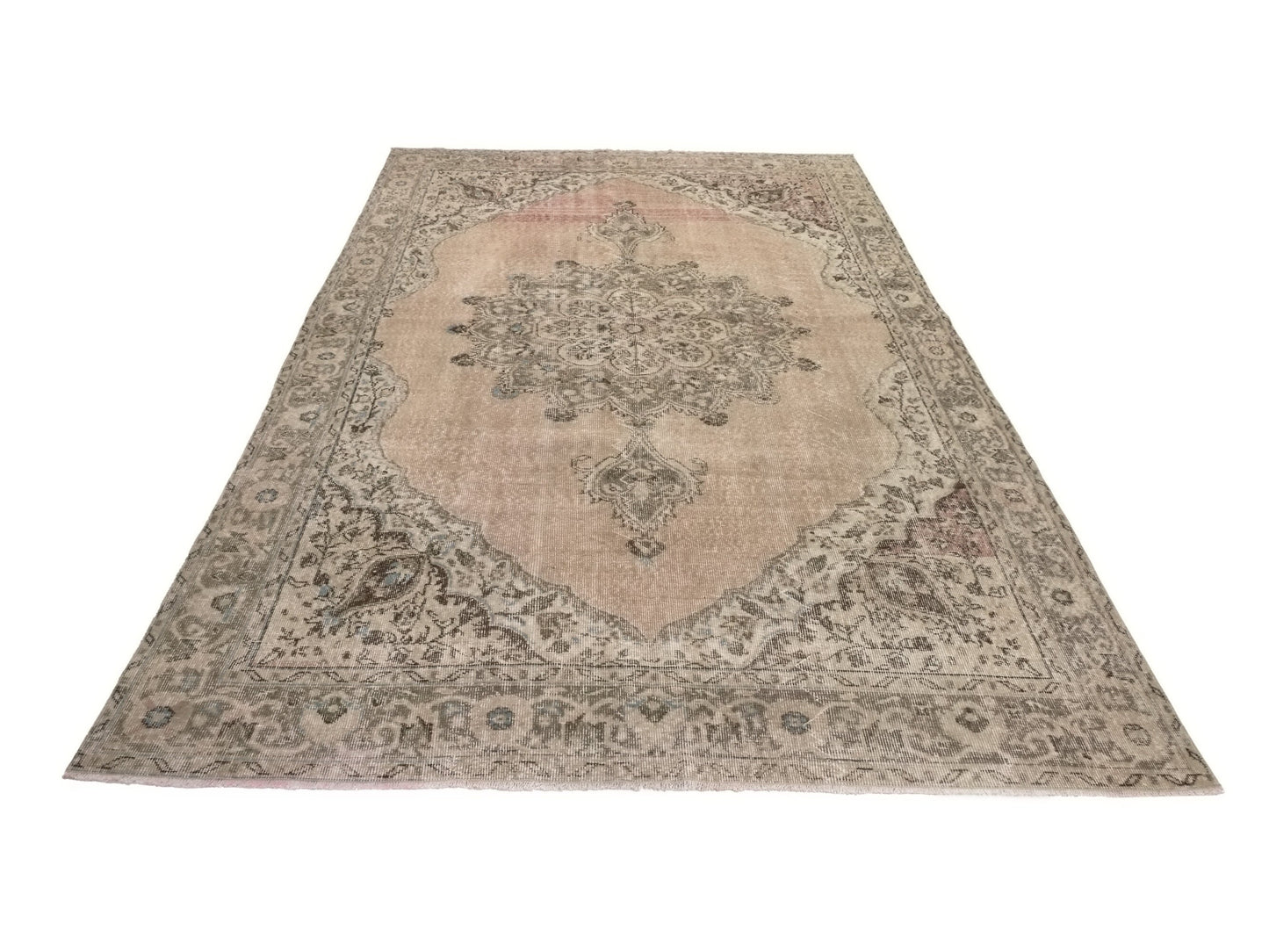 Faded Rug, Area Rug, Turkish Rug, Oushak Rug, Vintage Rug, Handmade rug, 7x11 Rug, Muted rug, Pastel Rug, Living room rug, Anatolia rug,8963