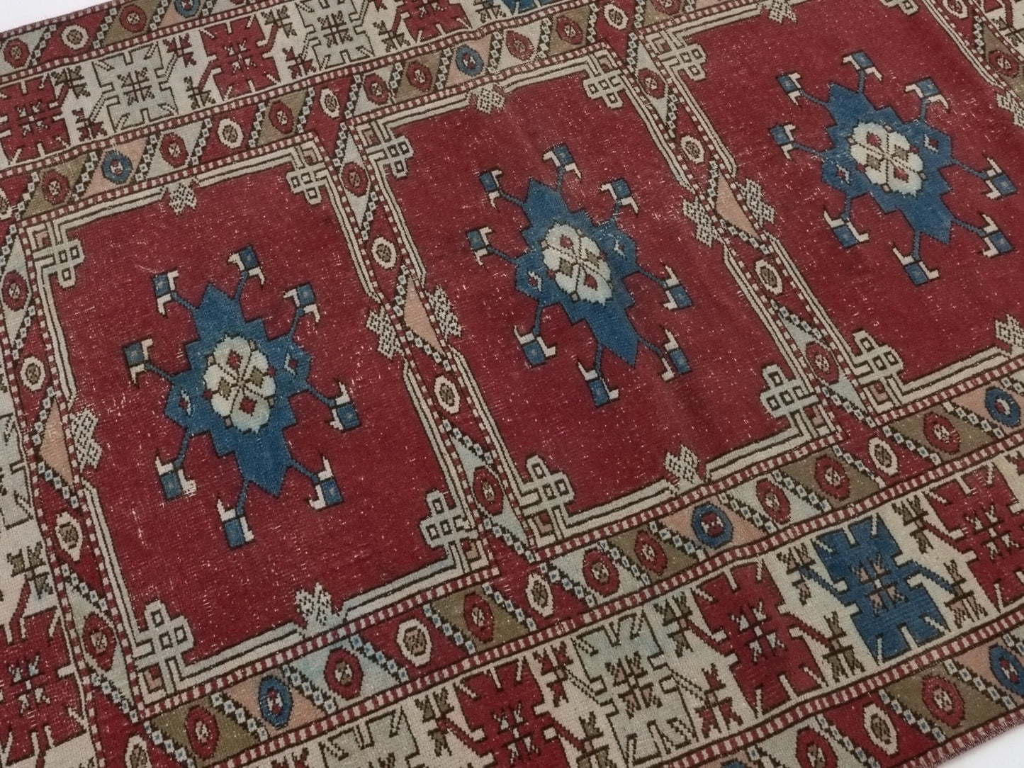 Orient Oushak Rug, Small Area Rug, 5x6 Rug, Vintage Turkish Oushak Rug, Anatolia Carpet rug, Handmade Wool Rug Made in Turkey 1970's , 8954