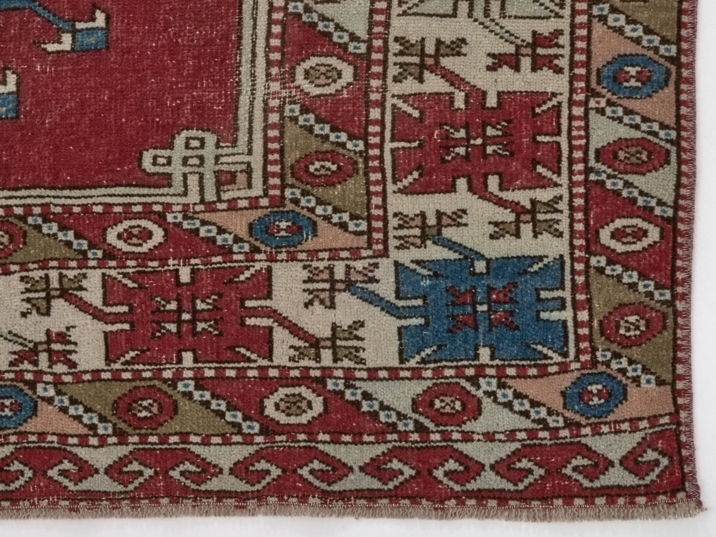 Orient Oushak Rug, Small Area Rug, 5x6 Rug, Vintage Turkish Oushak Rug, Anatolia Carpet rug, Handmade Wool Rug Made in Turkey 1970's , 8954