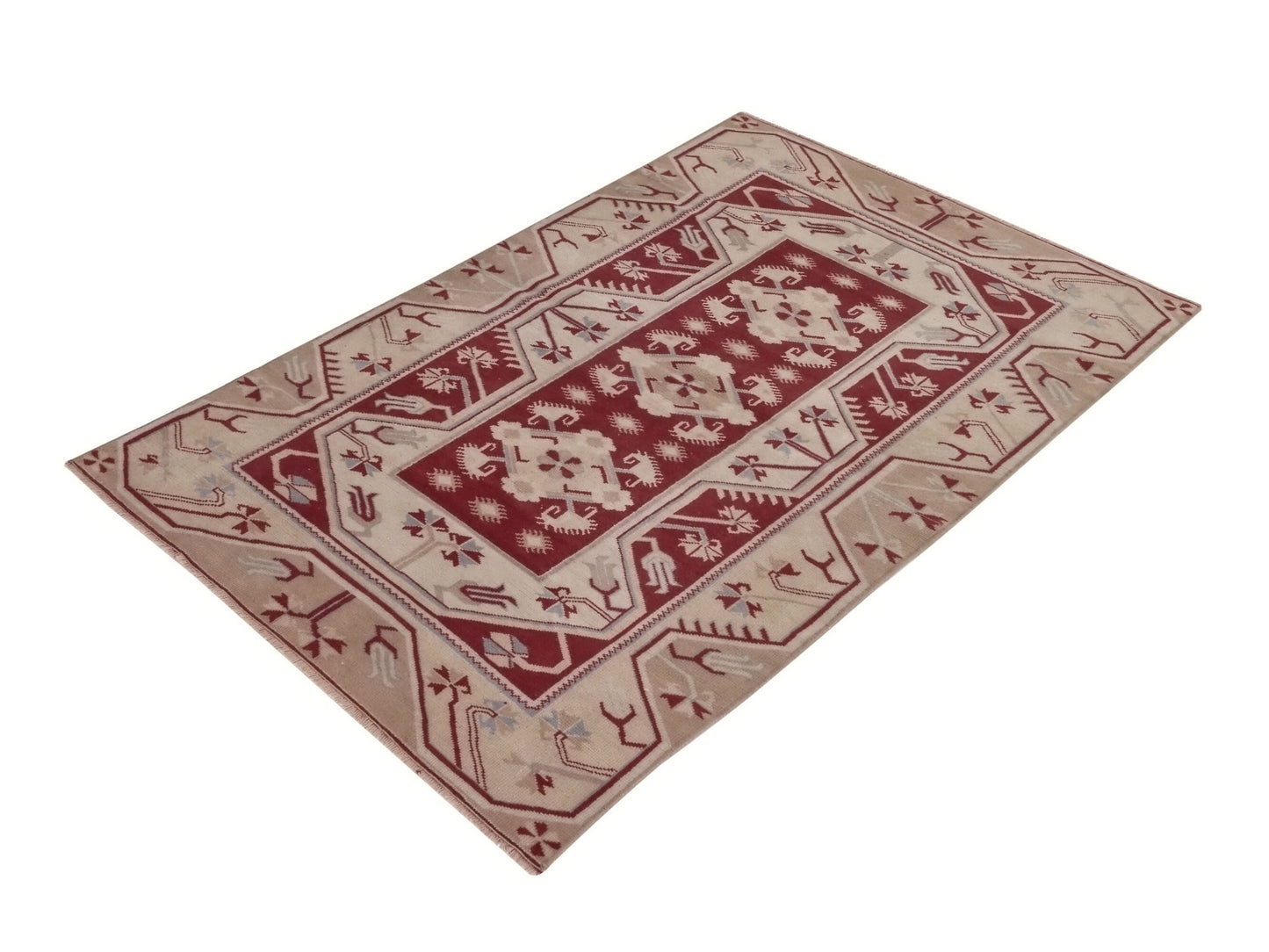 Turkish Rug, Area Rug, Vintage Rug, Bohemian rug, Geometric rug, 3x5 Rug, Handmade rug, Anatolia rug, Bedroom rug, One of a kind rug, 8922