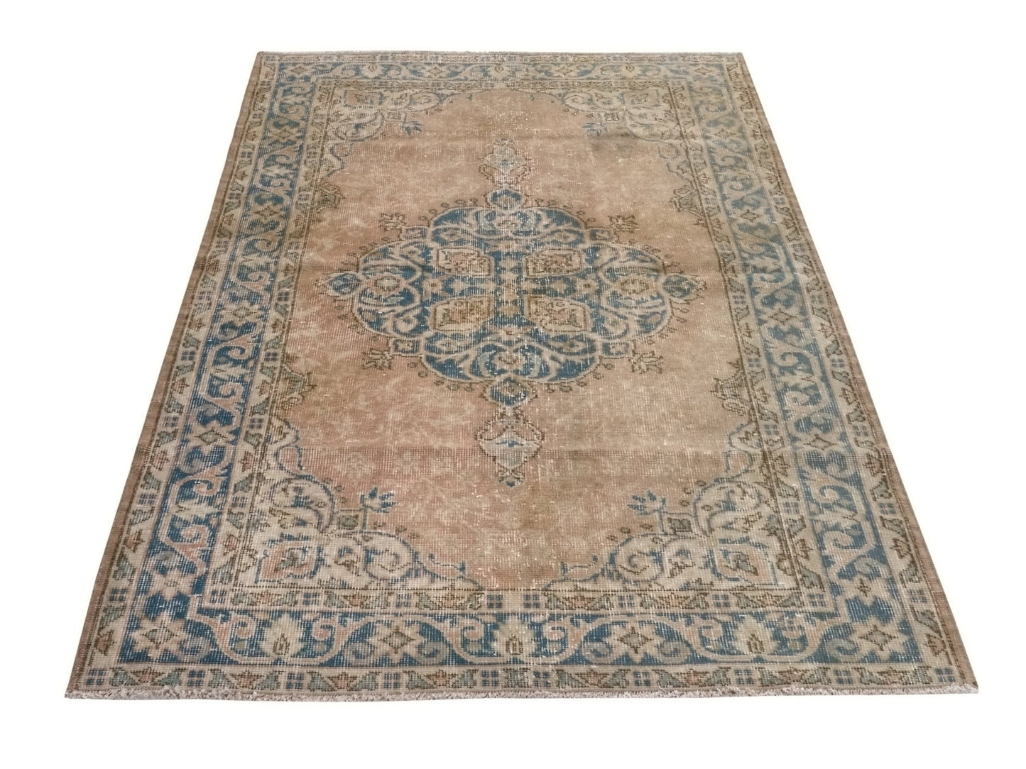 Oushak Rug, Anatolia Rug, Faded rug, Muted rug, Turkish rug, Carpet rug, Area rug 4x7, Handmade rug, Turkey rug,Bohemian rug,Pastel rug,8808
