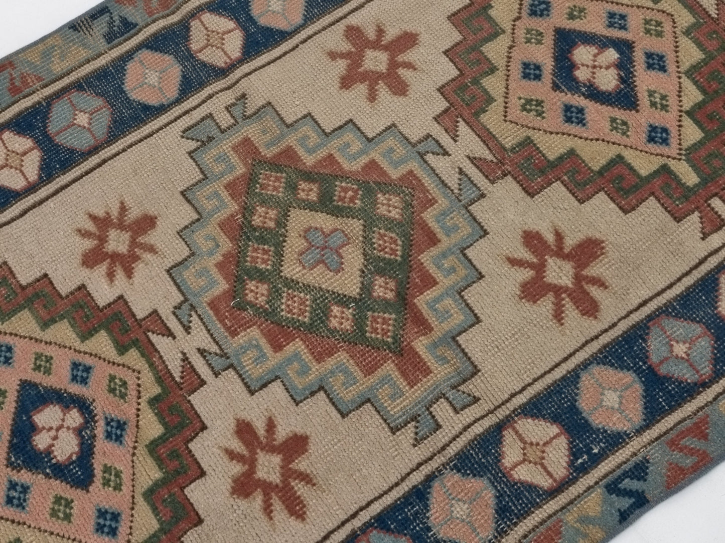 Scandinavian Oushak Rug, Turkish Rug, Vintage Rug, Bedroom Handmade Rug, Carpet rug, Unique Rug, Geometric Oushak Rug, Small Rug 3x5, 8776