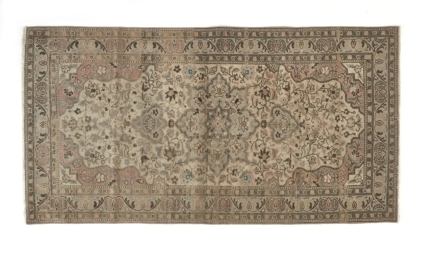 Turkish rug Antique, Oushak Rug, Vintage Old Rug, Area rug, Small Carpet rug, 3x6 Small rug, Handmade rug, Entryway rug, Anatolia rug,8769