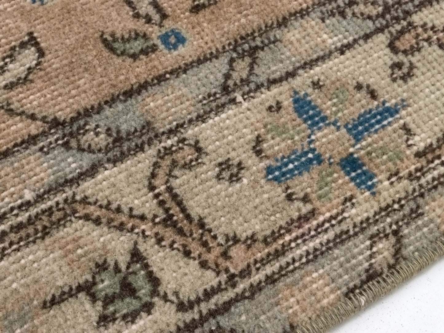 Wool Turkish Rug, Small Area Rug, Vintage Oushak Rug, 4x7 Rug, Handmade Rug, Vintage Small Rug, Bedroom rug, Office rug, Floral rug, 8766
