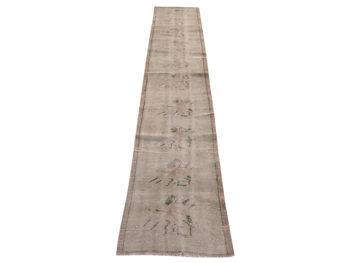 Turkish Runner, Vintage Runner, Oushak Runner, Rug Runner 2x11, Carpet runner, Hallway Rug, Kitchen runner, Narrow Runner, Turkey rug, 8734