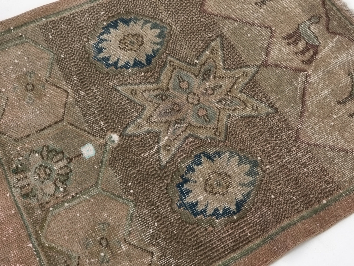 Small Oushak Rug, Vintage Rug, Turkish Rug, 3x3 Rug, Door mat rug, Bath mat rug, Handmade Small Carpet rug, Entrway rug, 8735