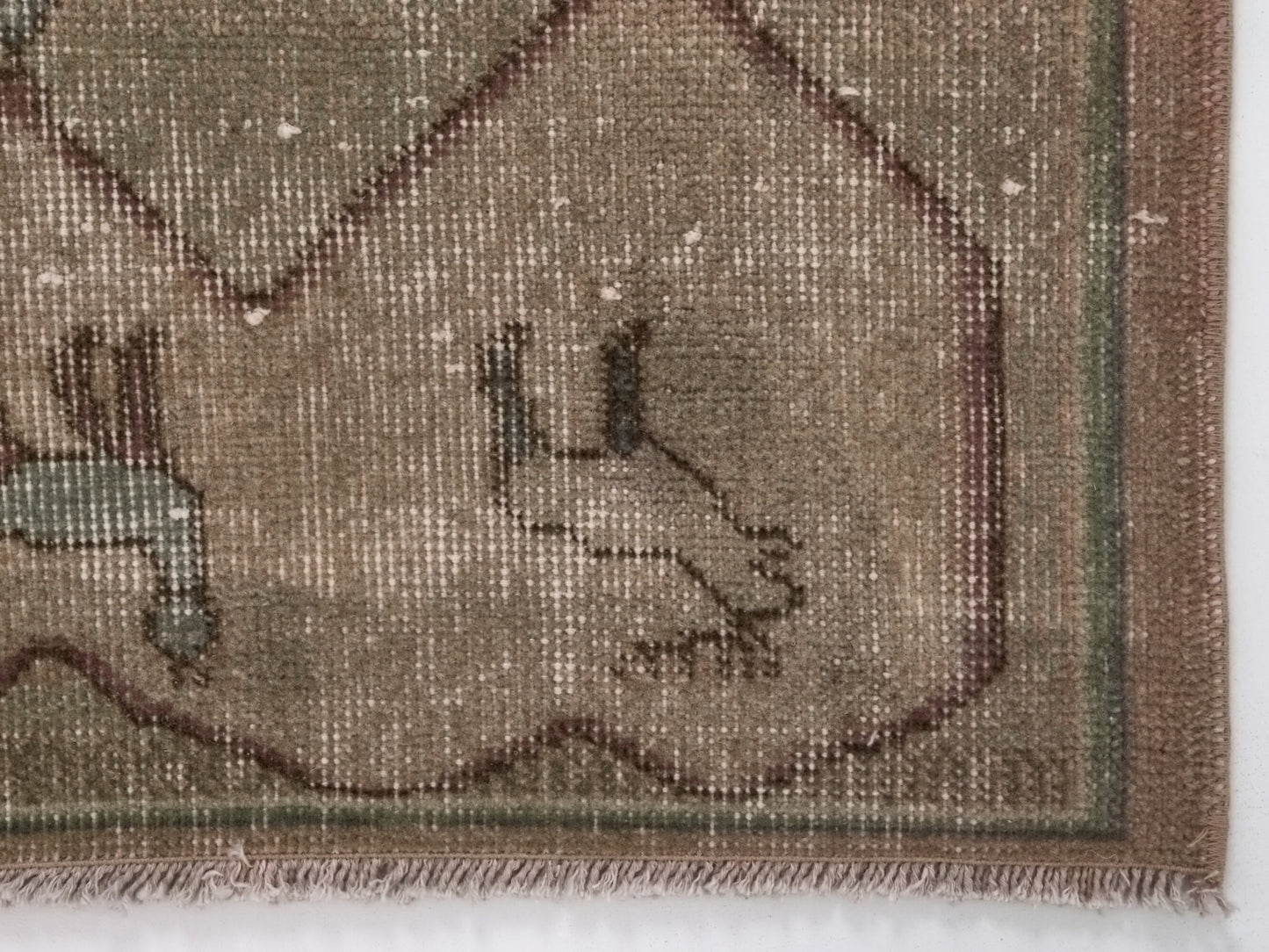 Small Oushak Rug, Vintage Rug, Turkish Rug, 3x3 Rug, Door mat rug, Bath mat rug, Handmade Small Carpet rug, Entrway rug, 8735