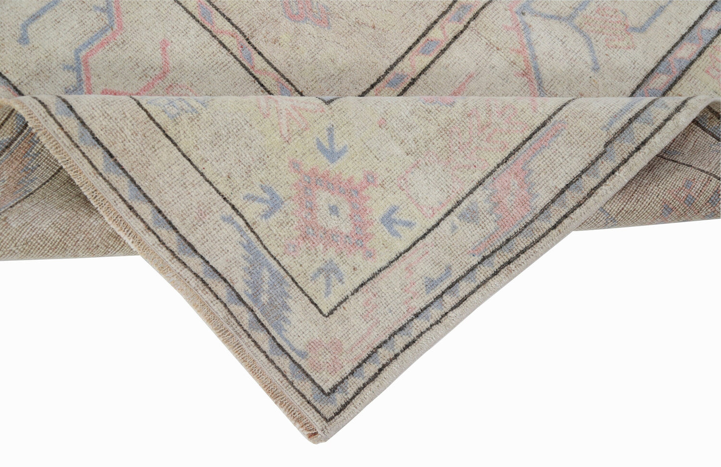 Rug 7x10, Floral Vintage Rug, Beige Oushak Rug, 1970's Turkish Rug, Unique Rug, Anatolia rug, Carpet rug, Bedroom rug, Bohemian rug, 7124