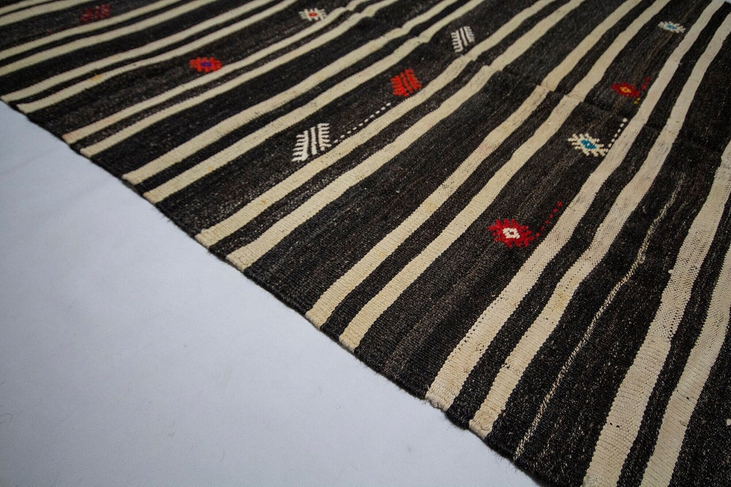 Kilim Rug Striped,Turkish Kilim Unique,Modern Vintage Kilim,Living Room Rug,One of a kind Rug,Minimalist Rug,Kilim Rug 5x10,5998