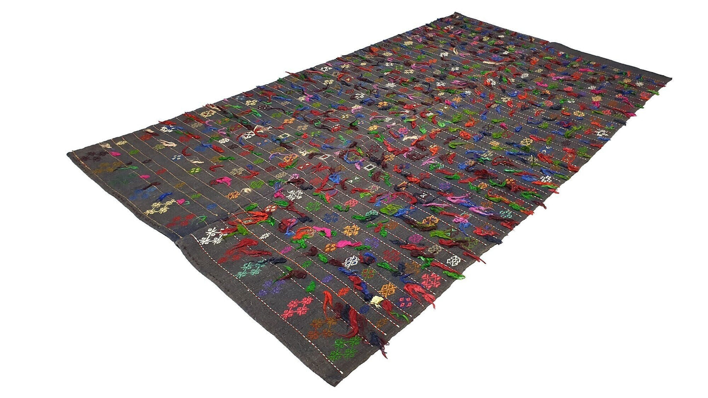 Rare find kilim rug, Turkish Kilim Rug, Vintage Kilim rug, Shaggy Tulu rug, Area rug, Handmade Rug, Etsy Rug, Made in Anatolia,339