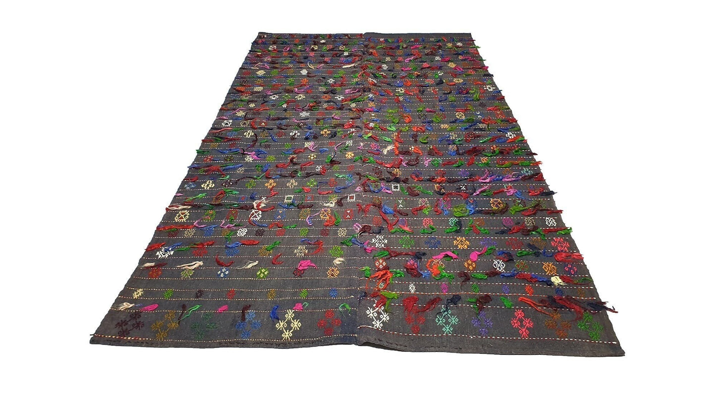 Rare find kilim rug, Turkish Kilim Rug, Vintage Kilim rug, Shaggy Tulu rug, Area rug, Handmade Rug, Etsy Rug, Made in Anatolia,339