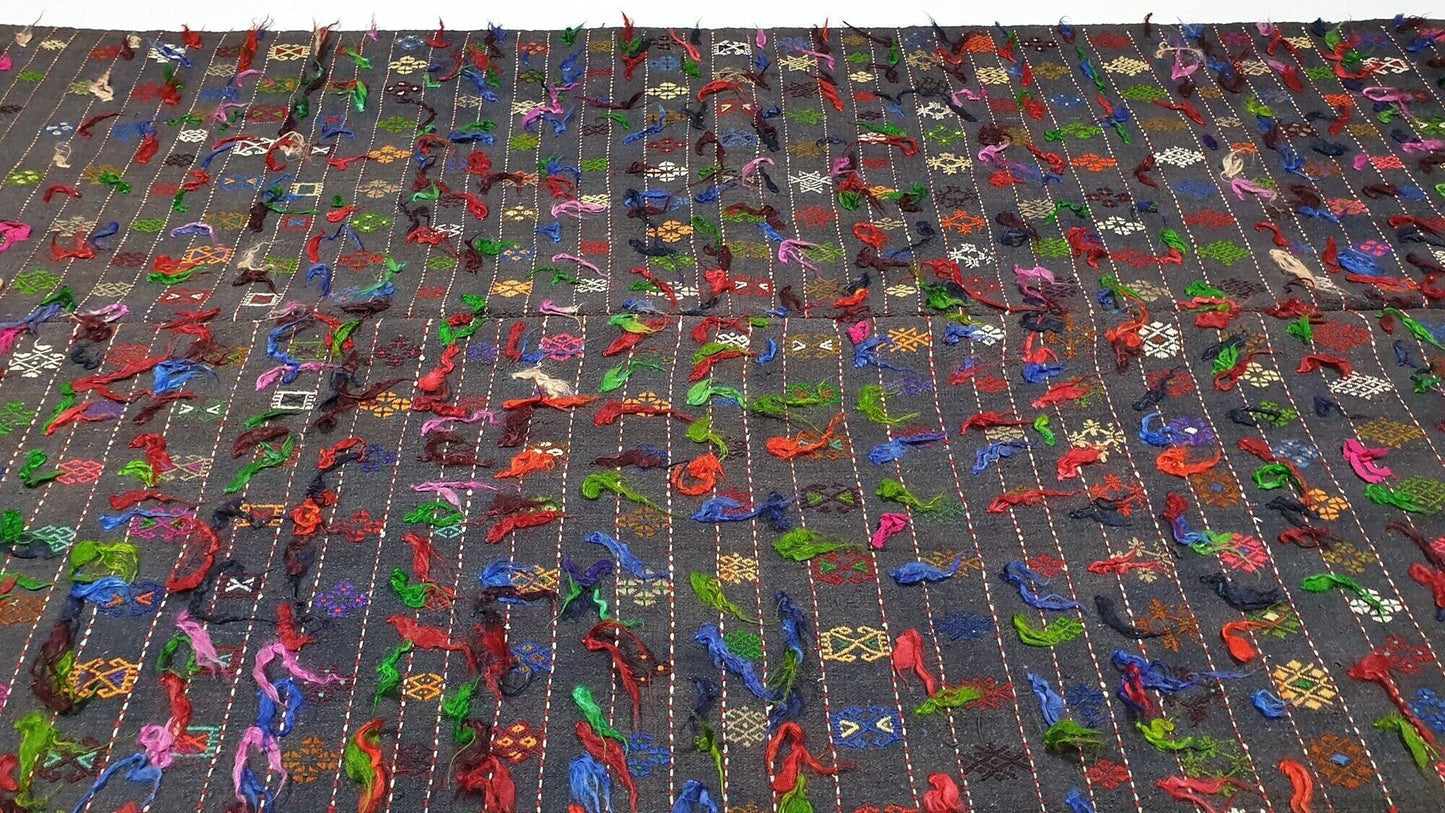 Rare find kilim rug, Turkish Kilim Rug, Vintage Kilim rug, Shaggy Tulu rug, Area rug, Handmade Rug, Etsy Rug, Made in Anatolia,339