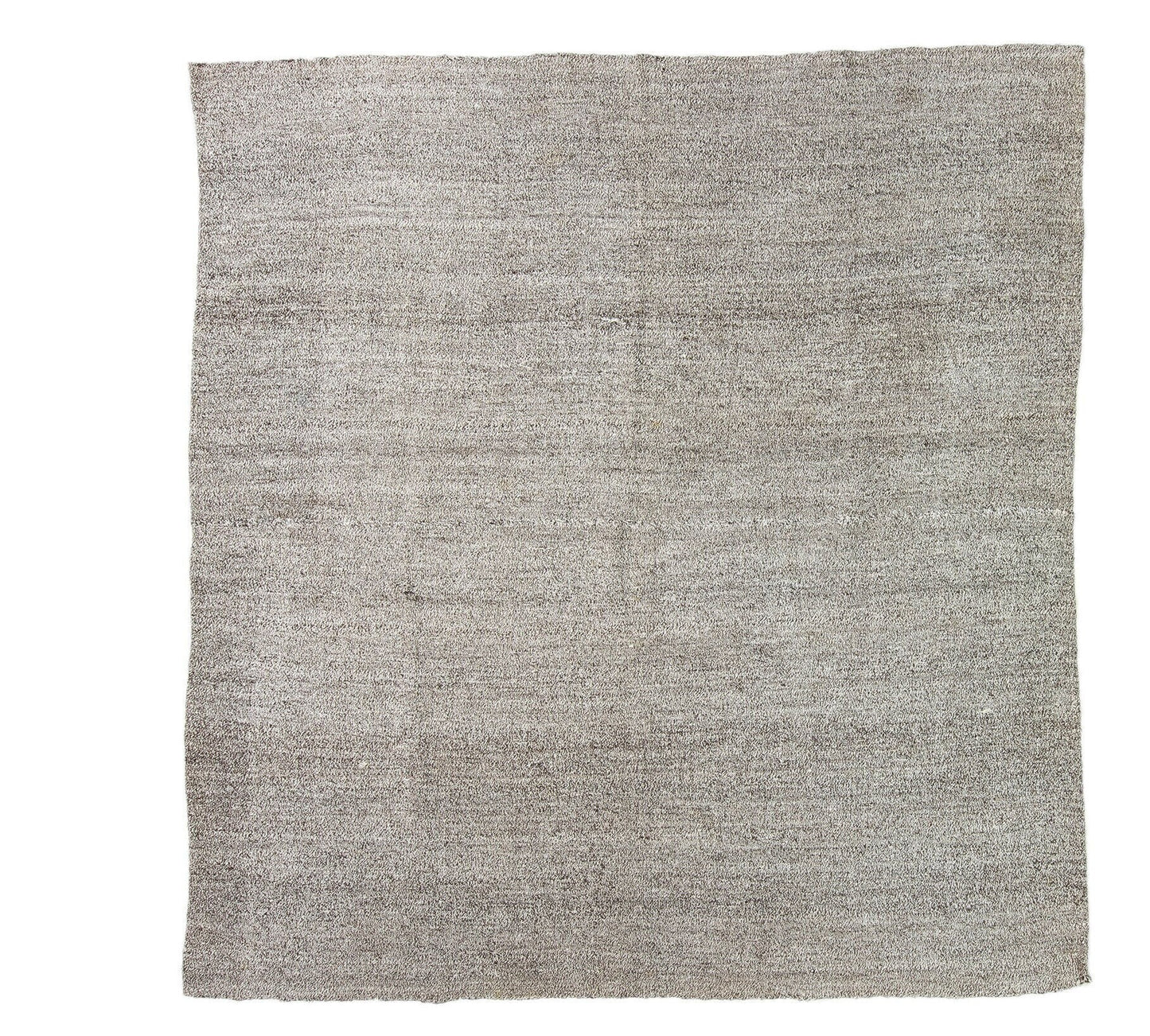 Plain Gray Square Kilim Rug, Gray Goat Hair Kilim Rug, Vintage Turkish Kilim Rug, 4739