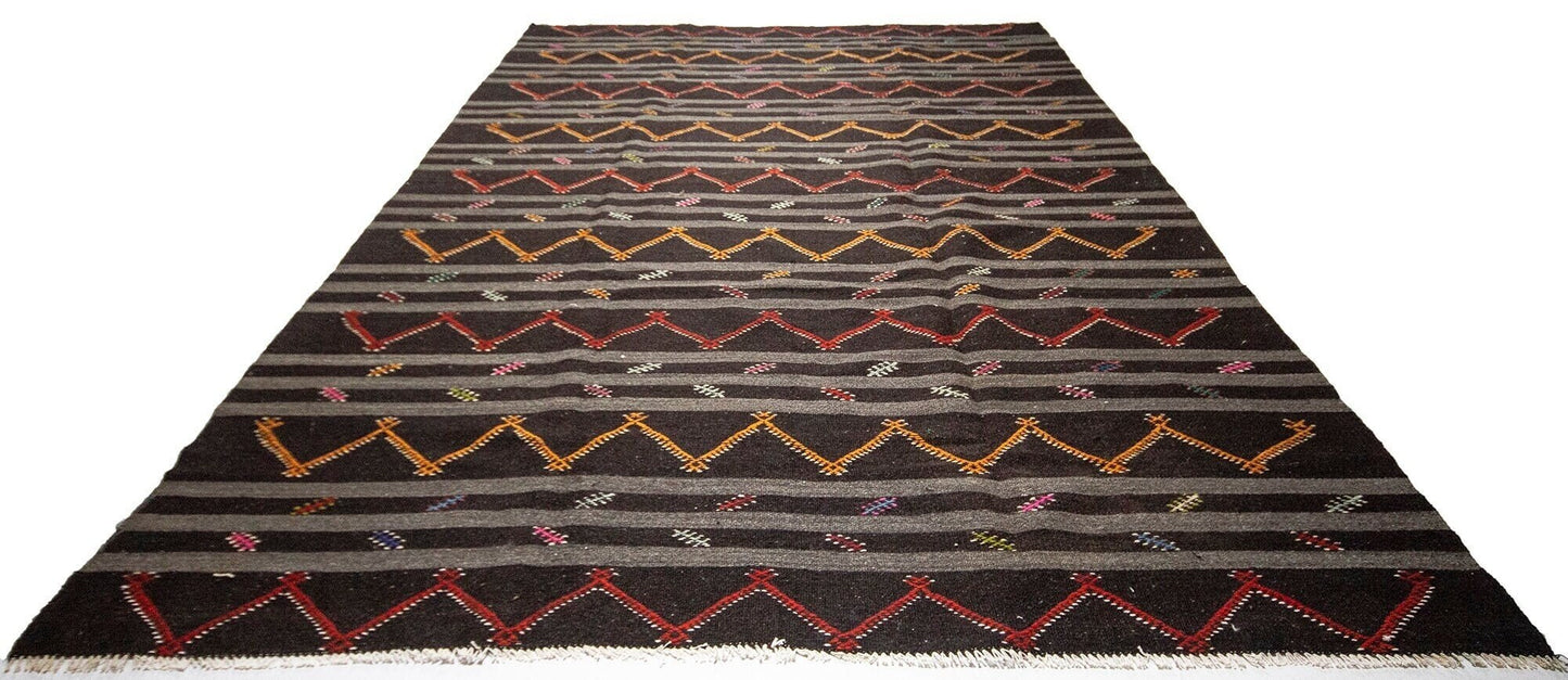 Kilim rug 8x11, Handmade rug, Ethnic rug, Turkish kilim rug, Area rug 8x11 ,Large kilim rug 8x11, Oversize rug, Vintage kilim, 343